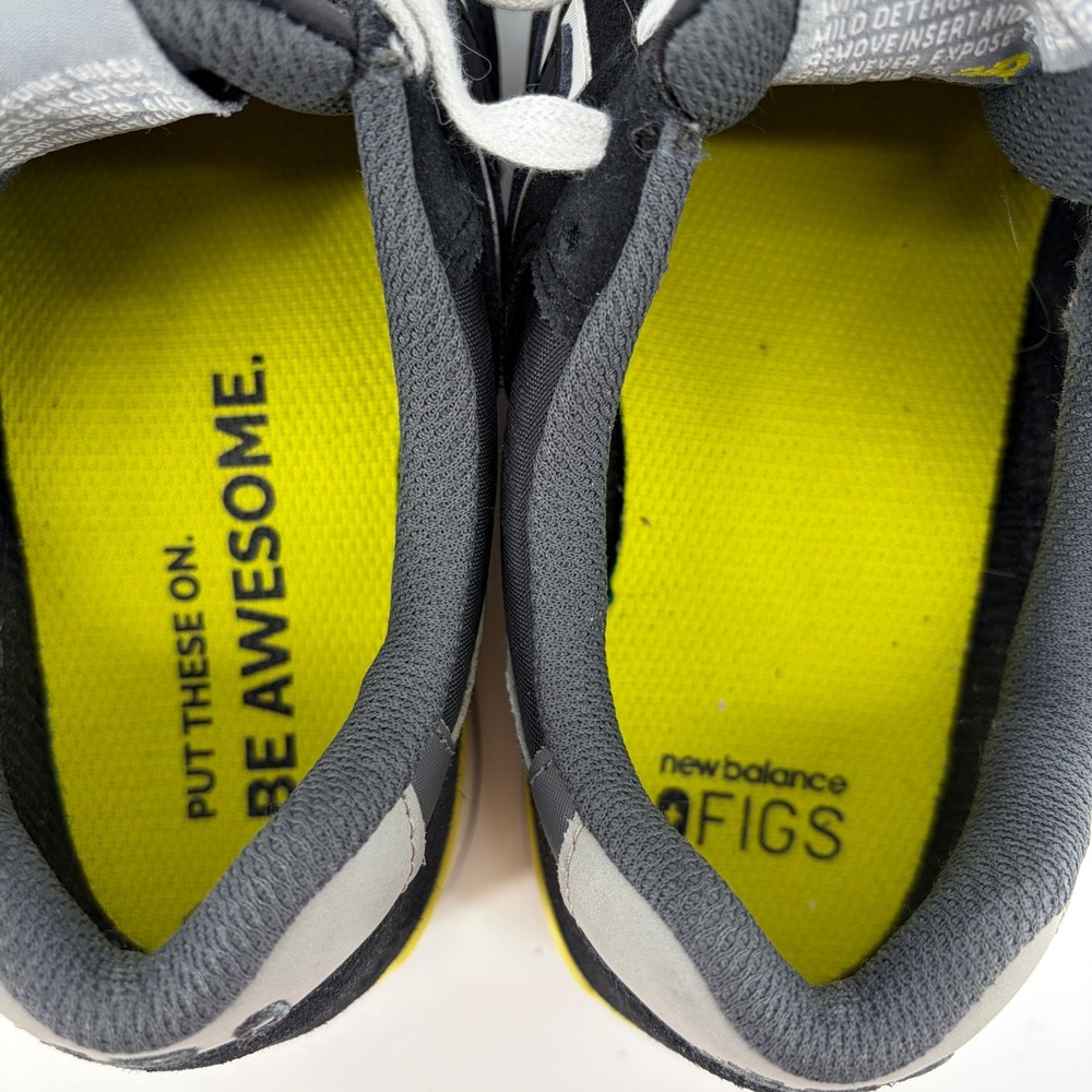 FIGS x New Balance Shoes Women 8 Sneakers 996 Black Yellow WL Medical - Picture 7 of 9